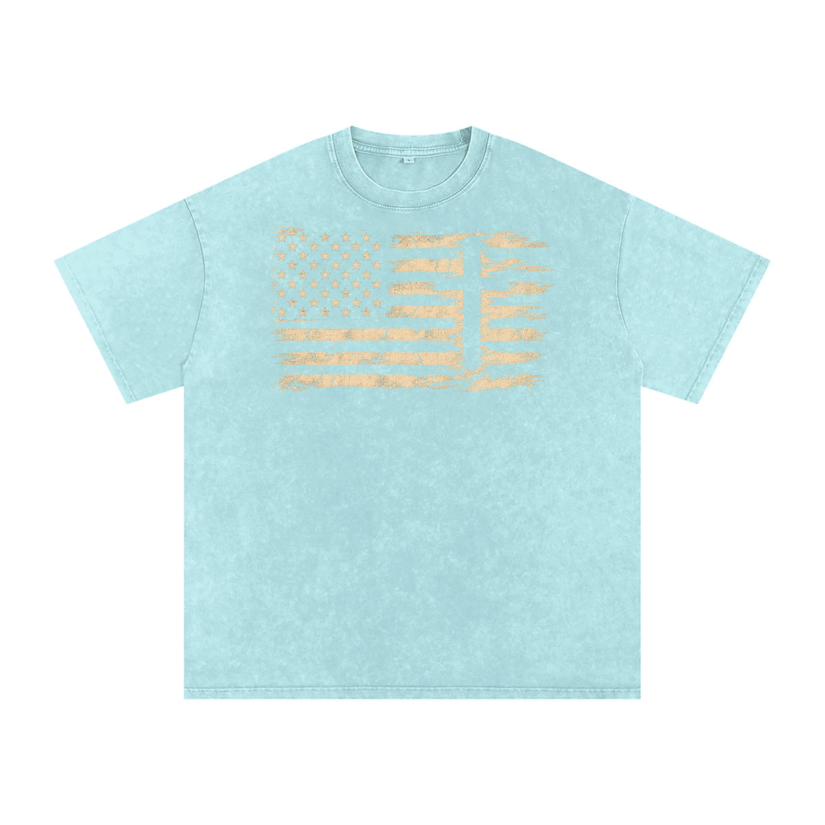 Distressed American Flag Cross Shirt