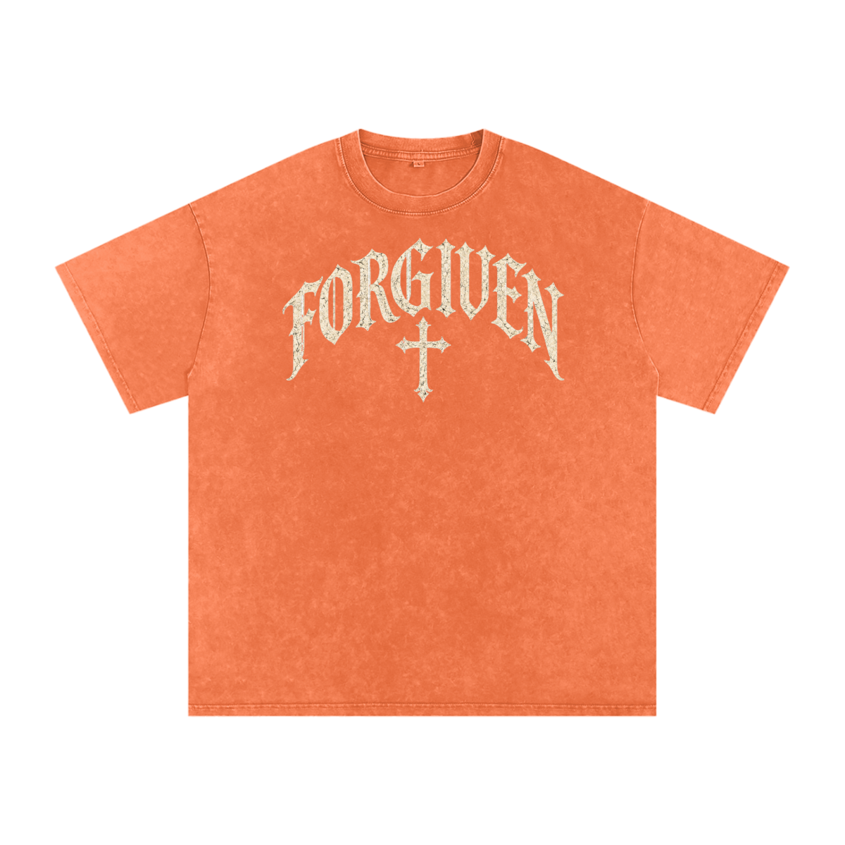 Forgiven Gothic Cross Tee – Vintage Christian Streetwear