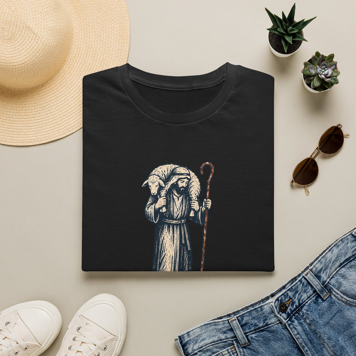 Good Shepherd T-Shirt — Christian Faith Graphic Tee (The Good Shepherd, John 10:11)