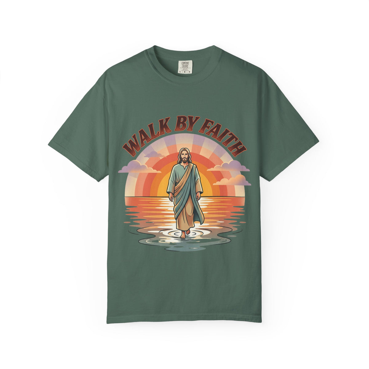 Walk By Faith Jesus Walking on Water T-shirt | Christian Faith Tee