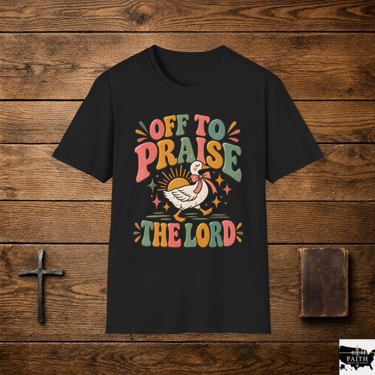 Praise the Lord T-Shirt — "Off to Praise the Lord" Retro Christian Tee