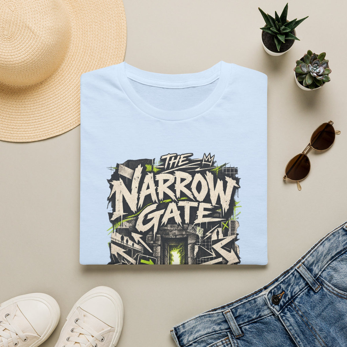 Narrow Gate Graphic T-Shirt — 'The Narrow Gate, Few Find It' Streetwear Tee