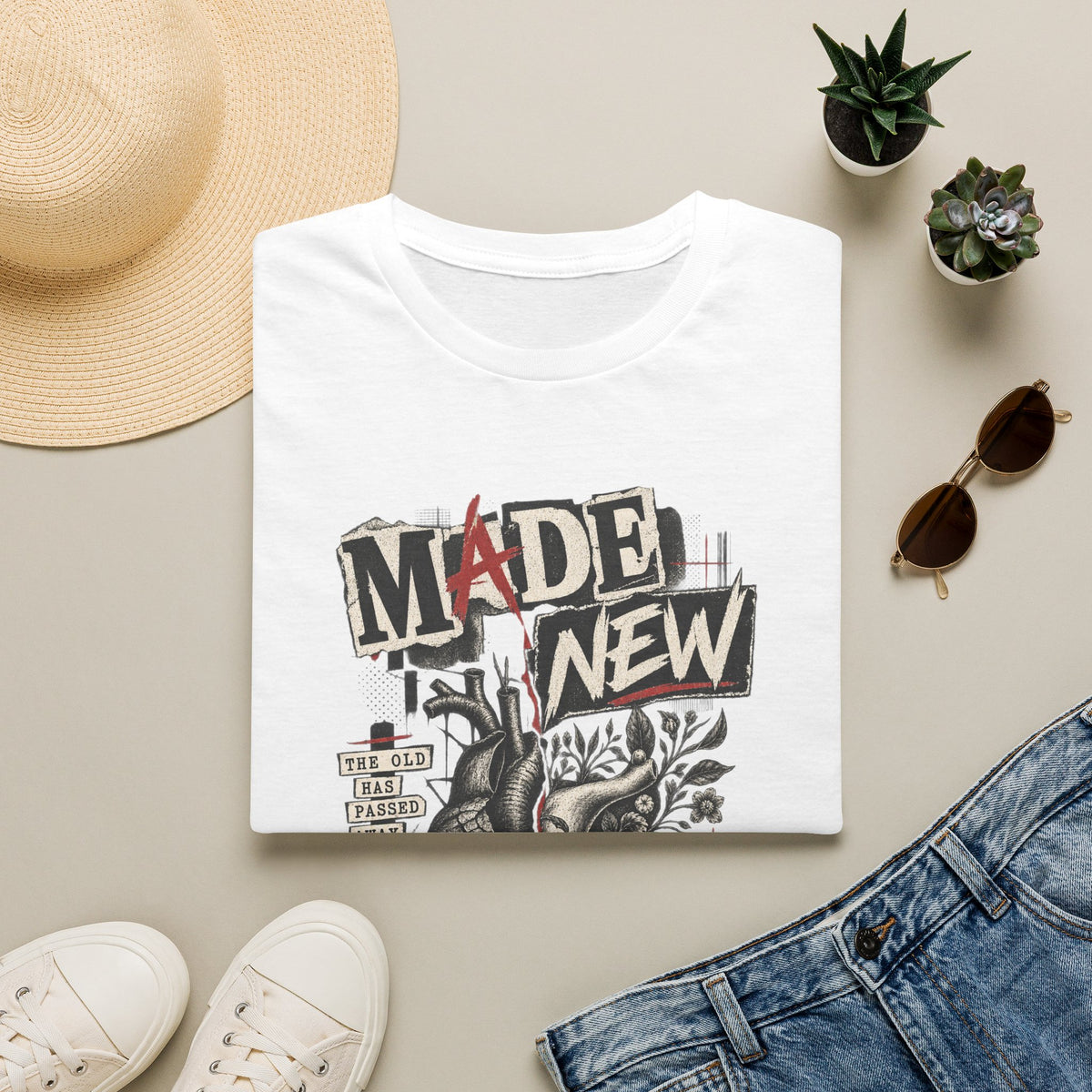 Made New T-Shirt — Inspirational Heart & Renewal Graphic Tee