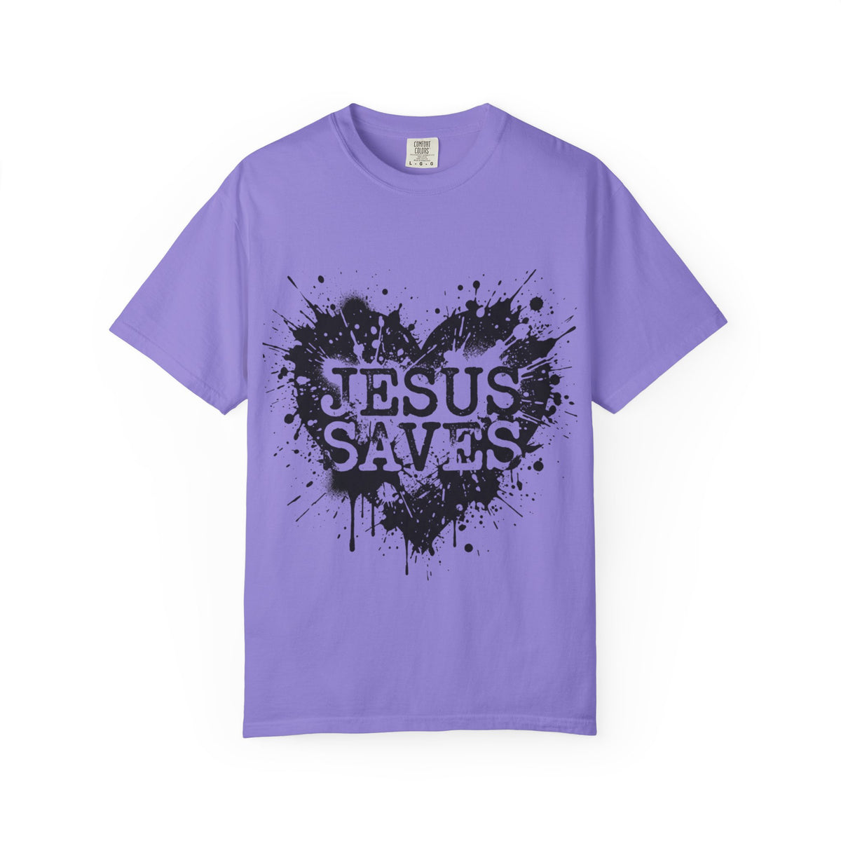 Jesus Saves Heart Tee — Christian Faith Graphic T-Shirt