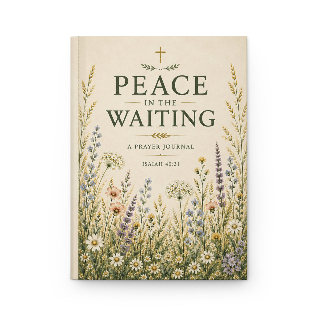 Peace in the Waiting Prayer Journal — Hardcover Lined Christian Journal (Isaiah 40:31)
