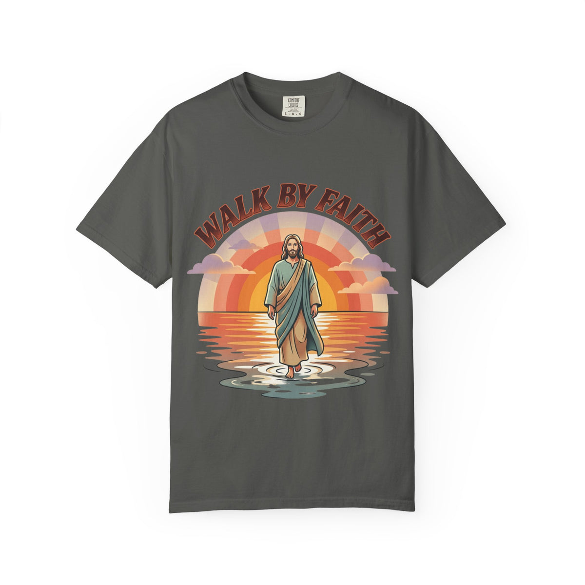 Walk By Faith Jesus Walking on Water T-shirt | Christian Faith Tee