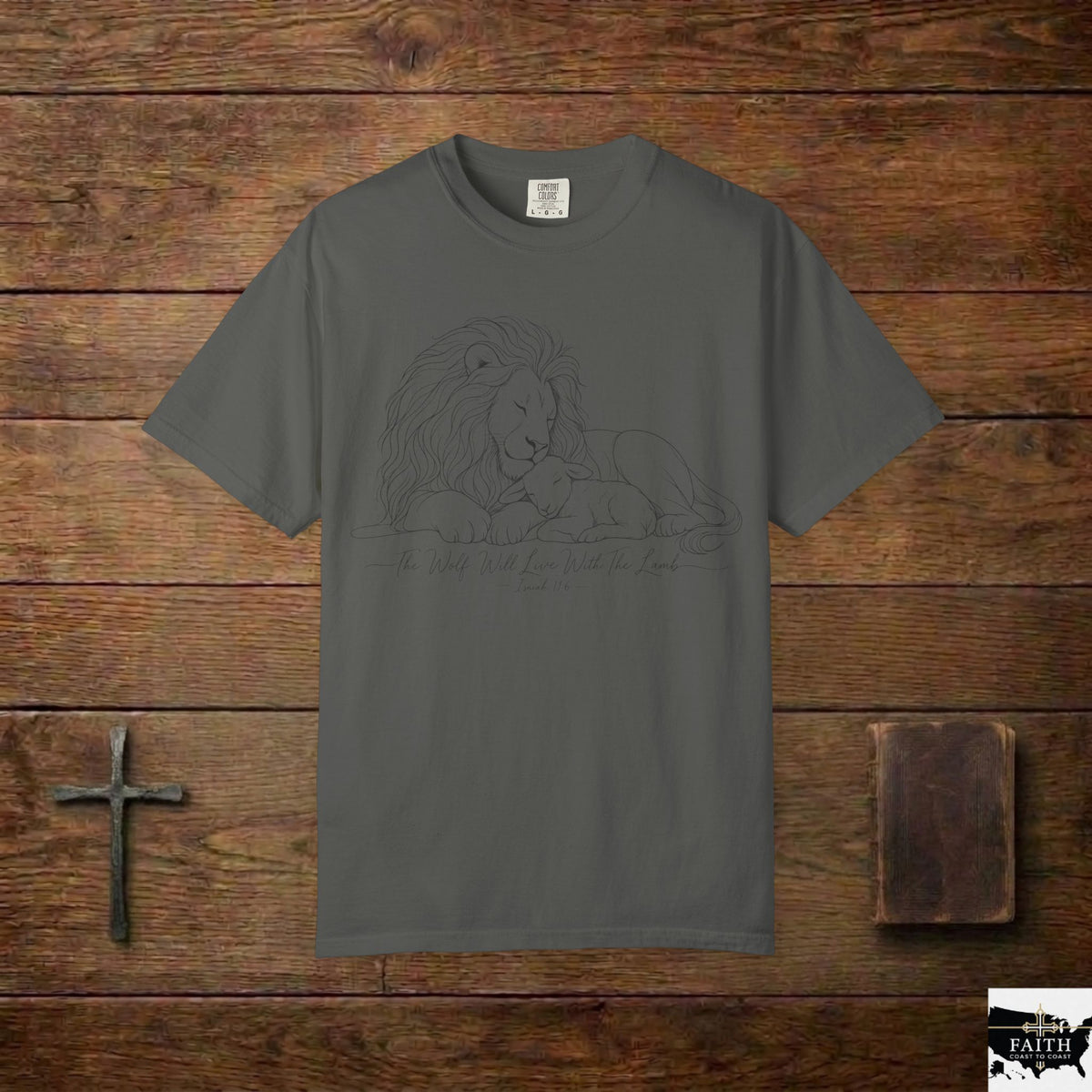 Lion & Lamb Faith T-Shirt — "The Lamb of God" Christian Graphic Tee