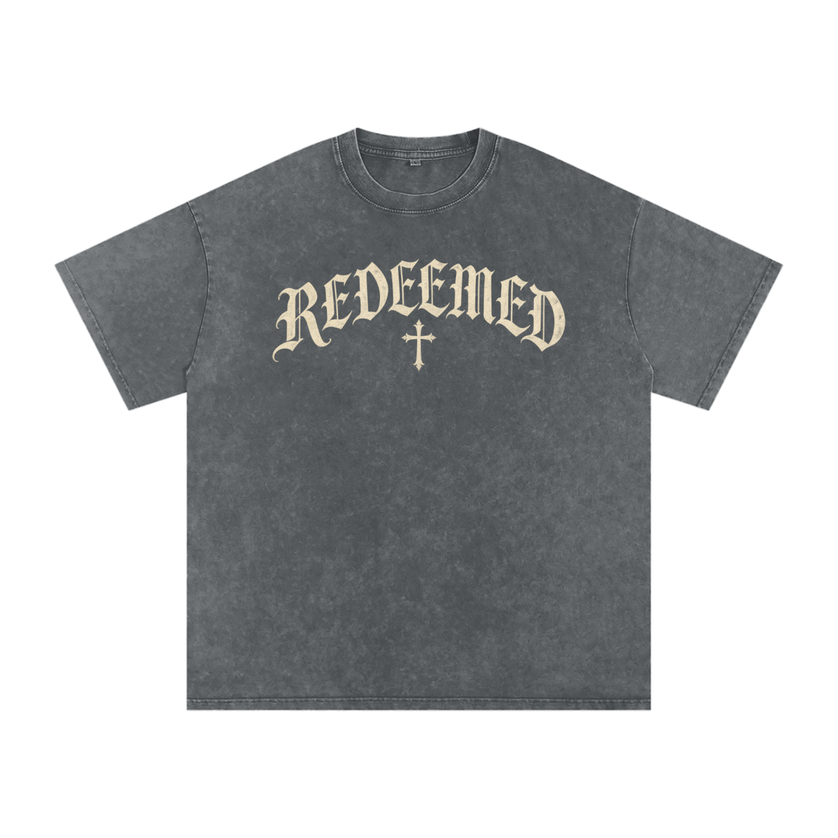 Redeemed Gothic Cross Tee – Vintage Christian Streetwear