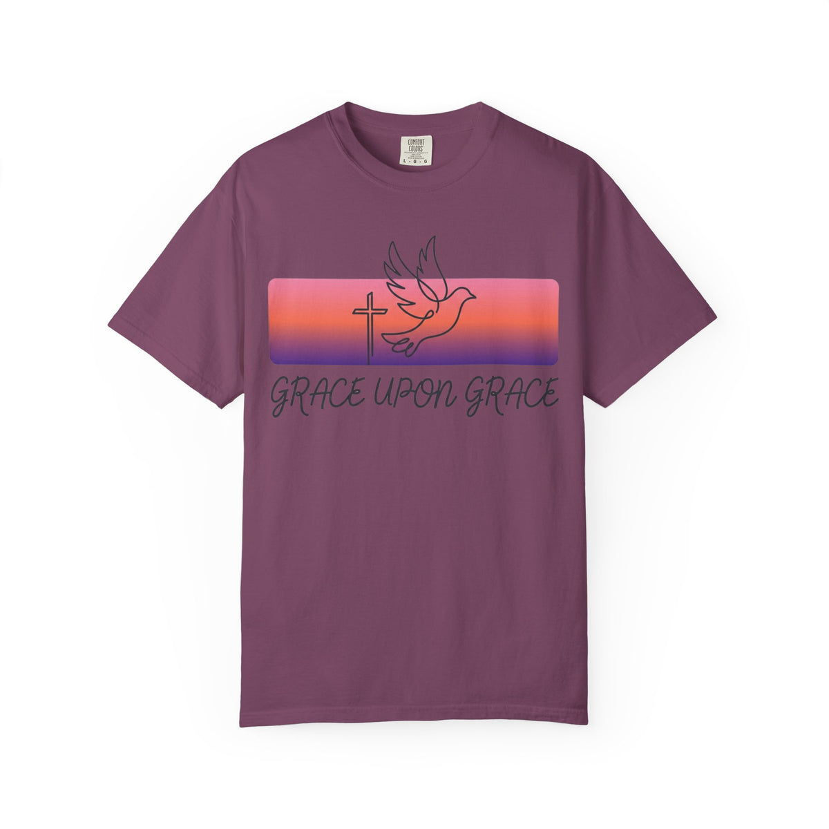 Grace Upon Grace dove and cross T-Shirt | Christian faith design