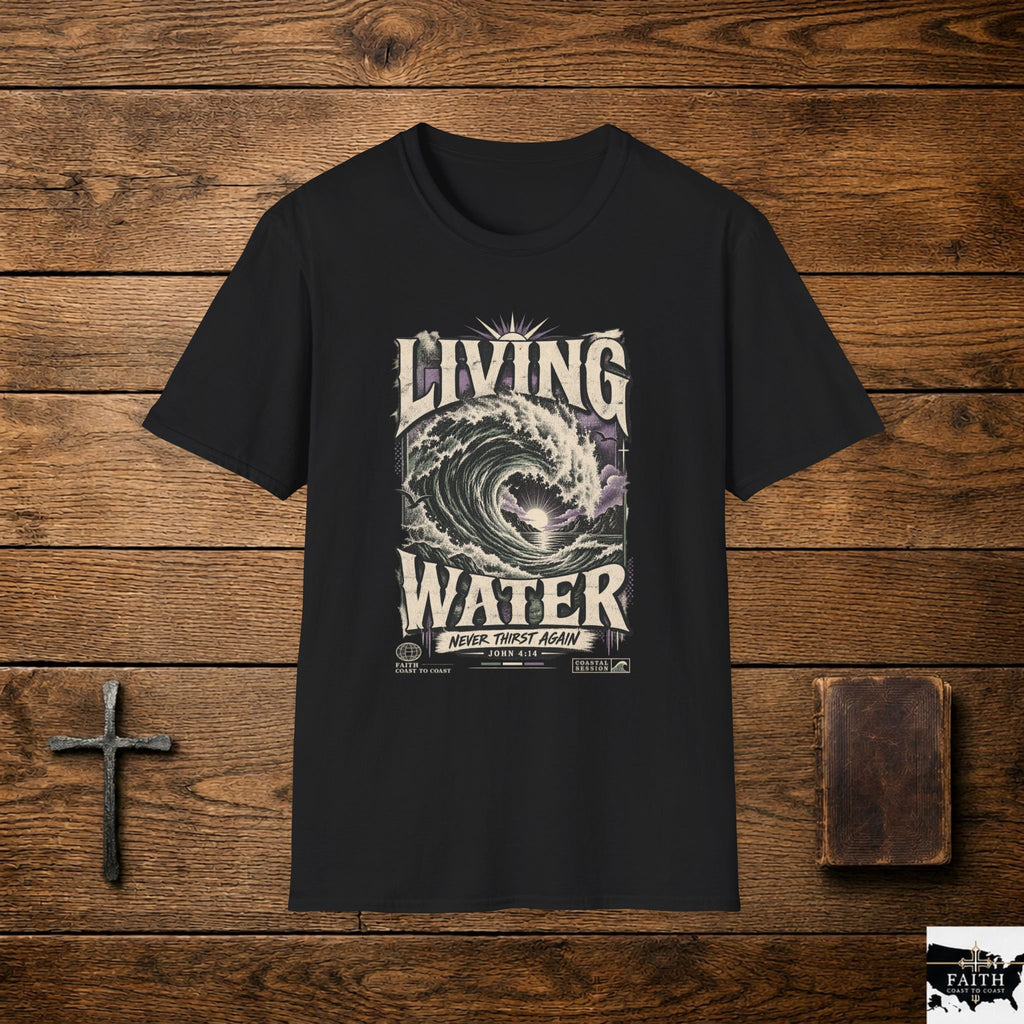 Living Water T-Shirt — Vintage Wave Graphic Tee