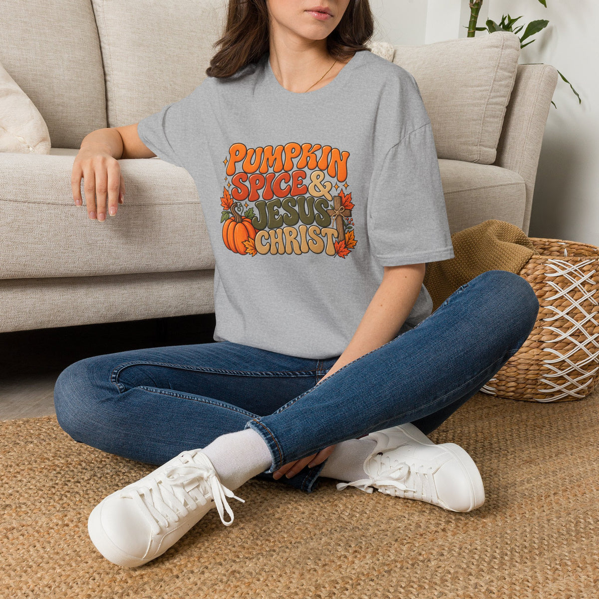 Pumpkin Spice & Jesus T‑Shirt — Fall Faith Graphic Tee