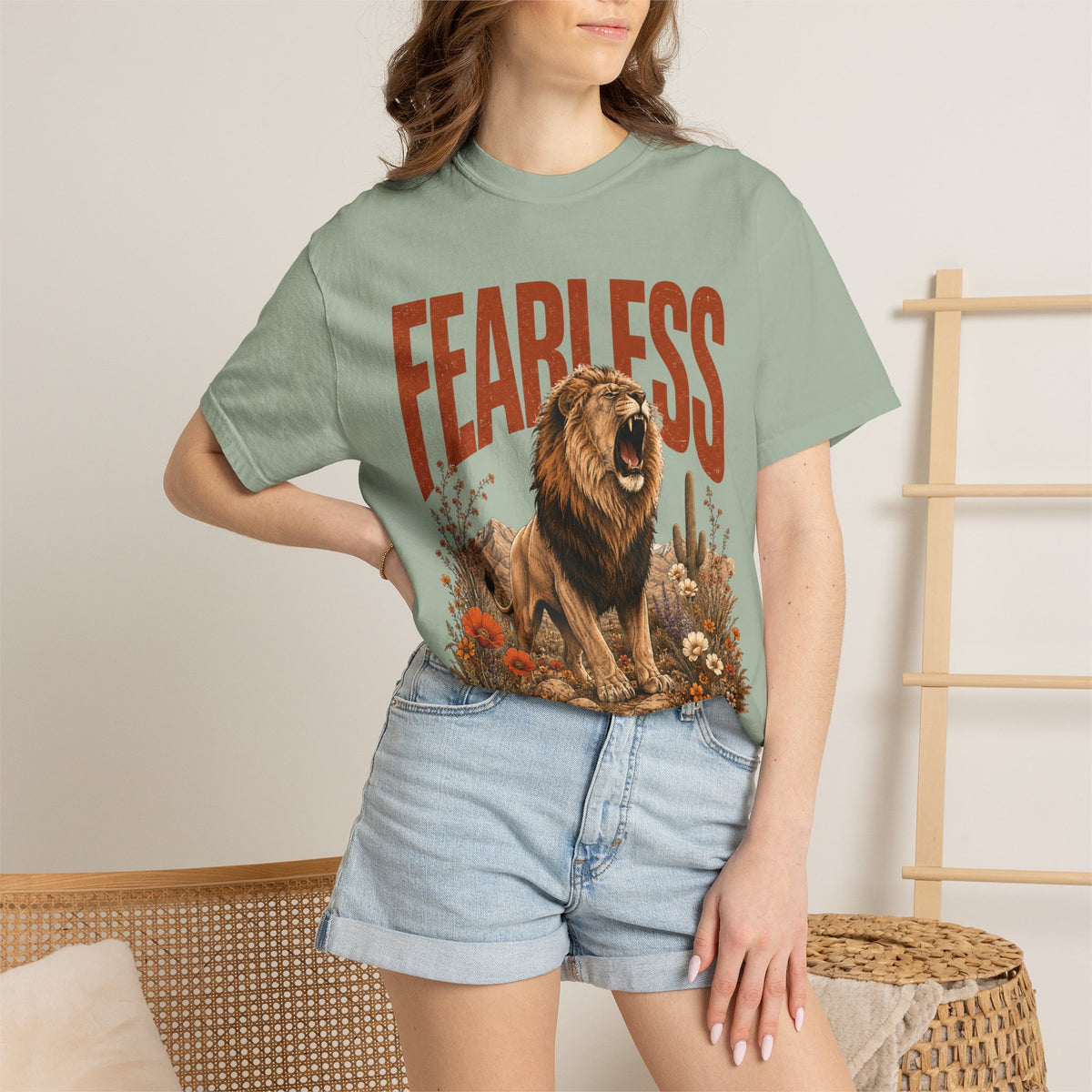 Fearless Lion T-Shirt — Inspirational Graphic Tee