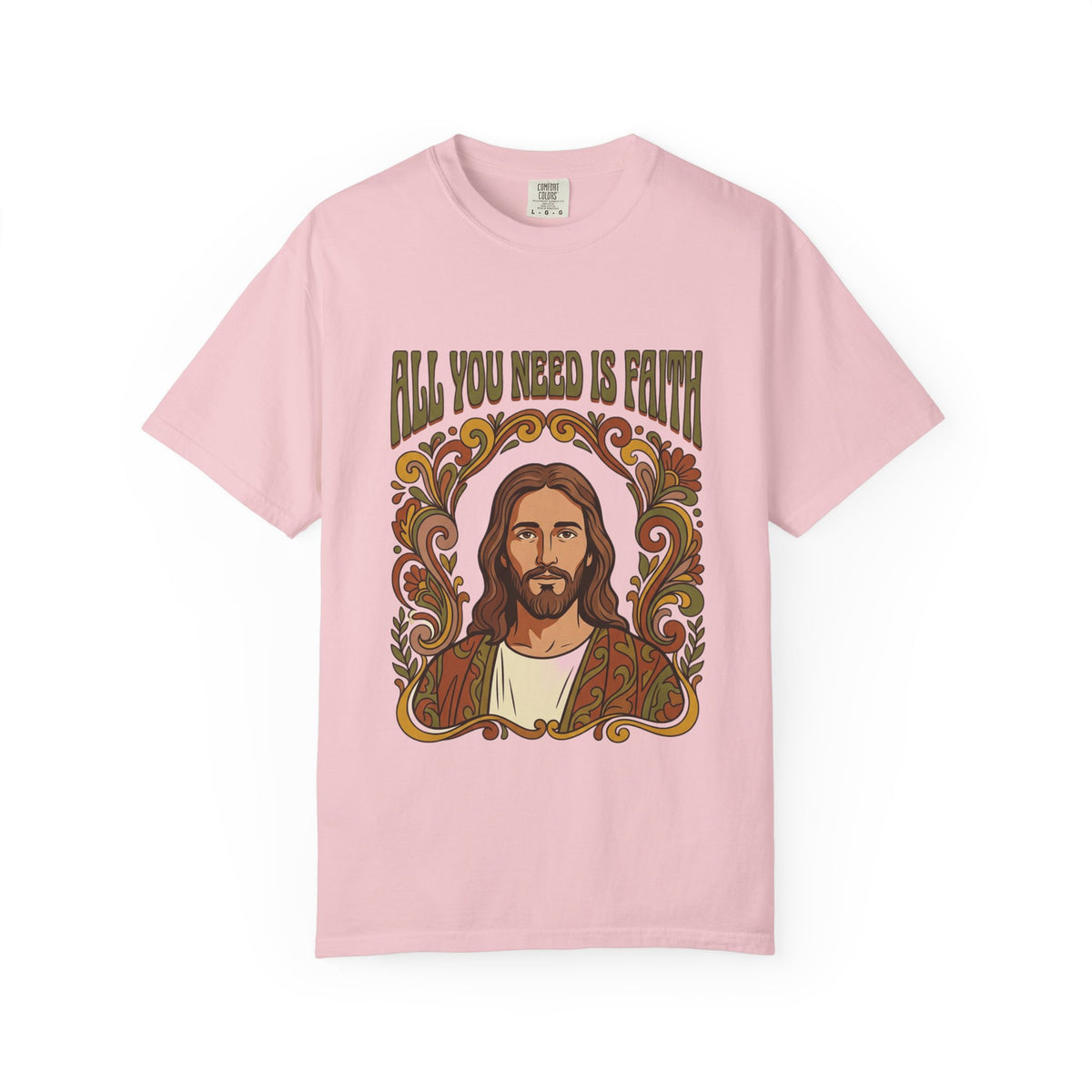 All You Need Is Faith Jesus Portrait T-shirt | Retro Religious Tee