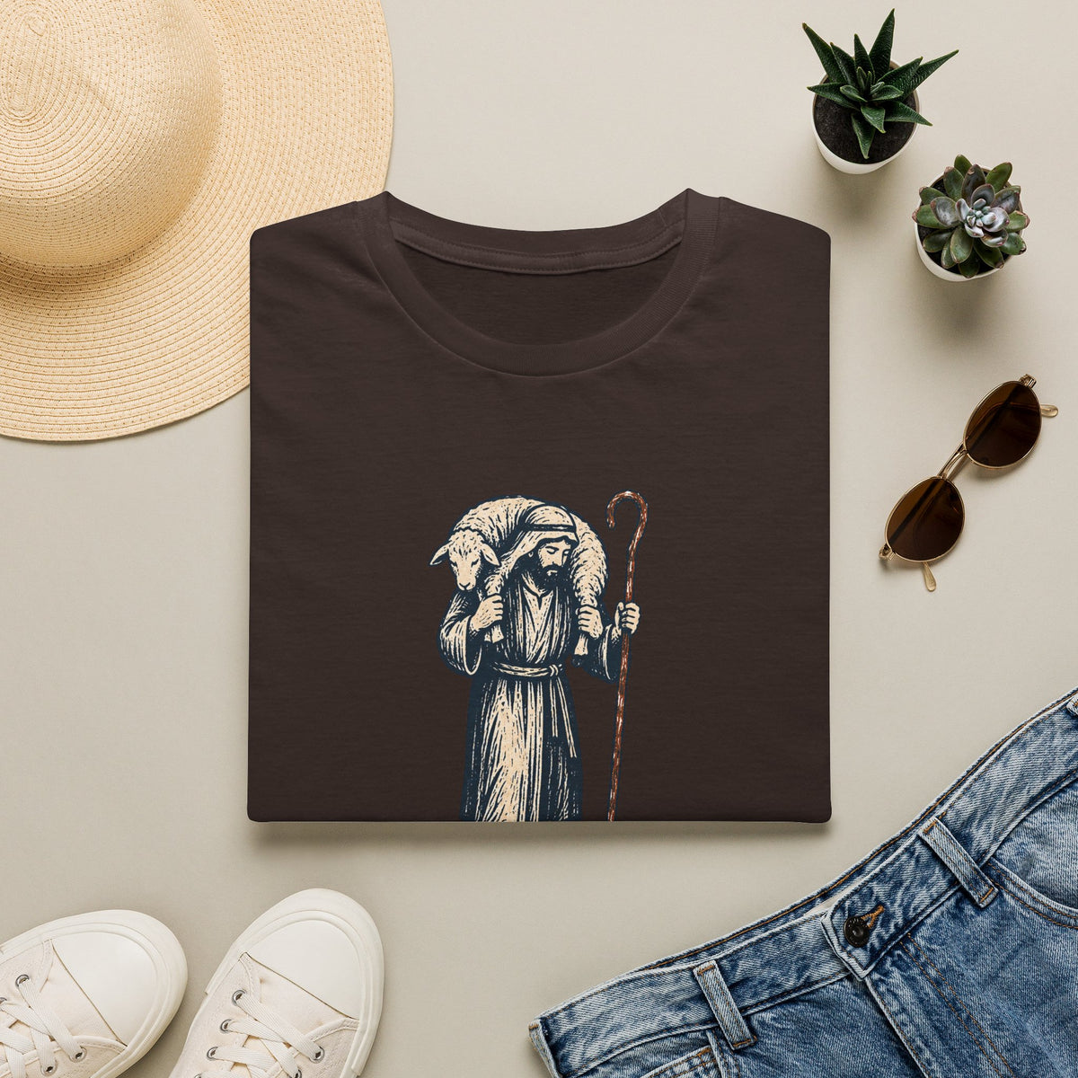 Good Shepherd T-Shirt — Christian Faith Graphic Tee (The Good Shepherd, John 10:11)