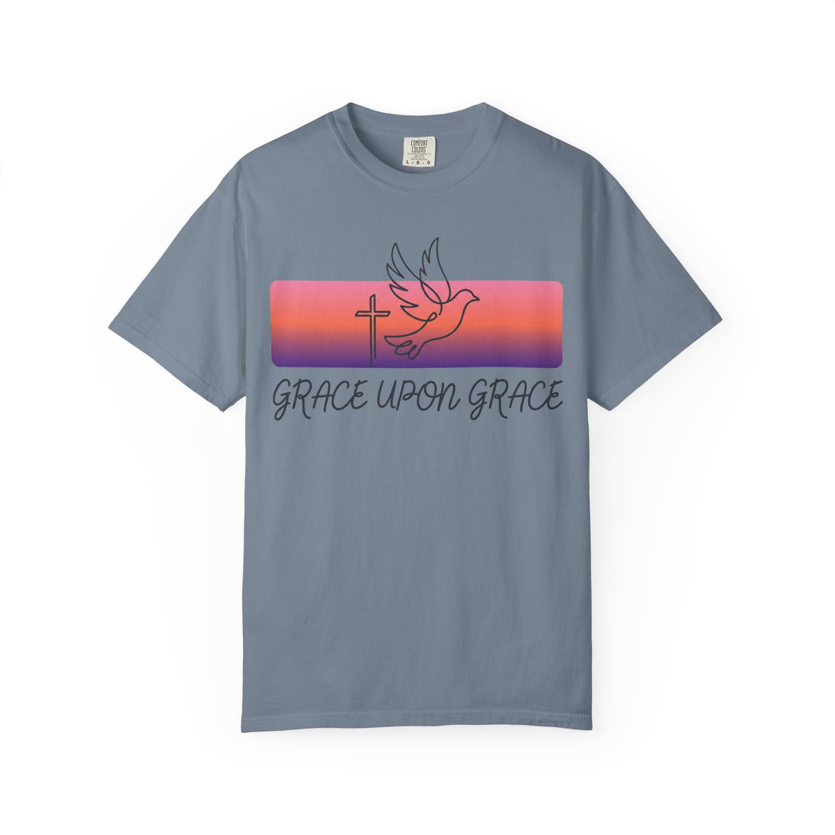 Grace Upon Grace dove and cross T-Shirt | Christian faith design