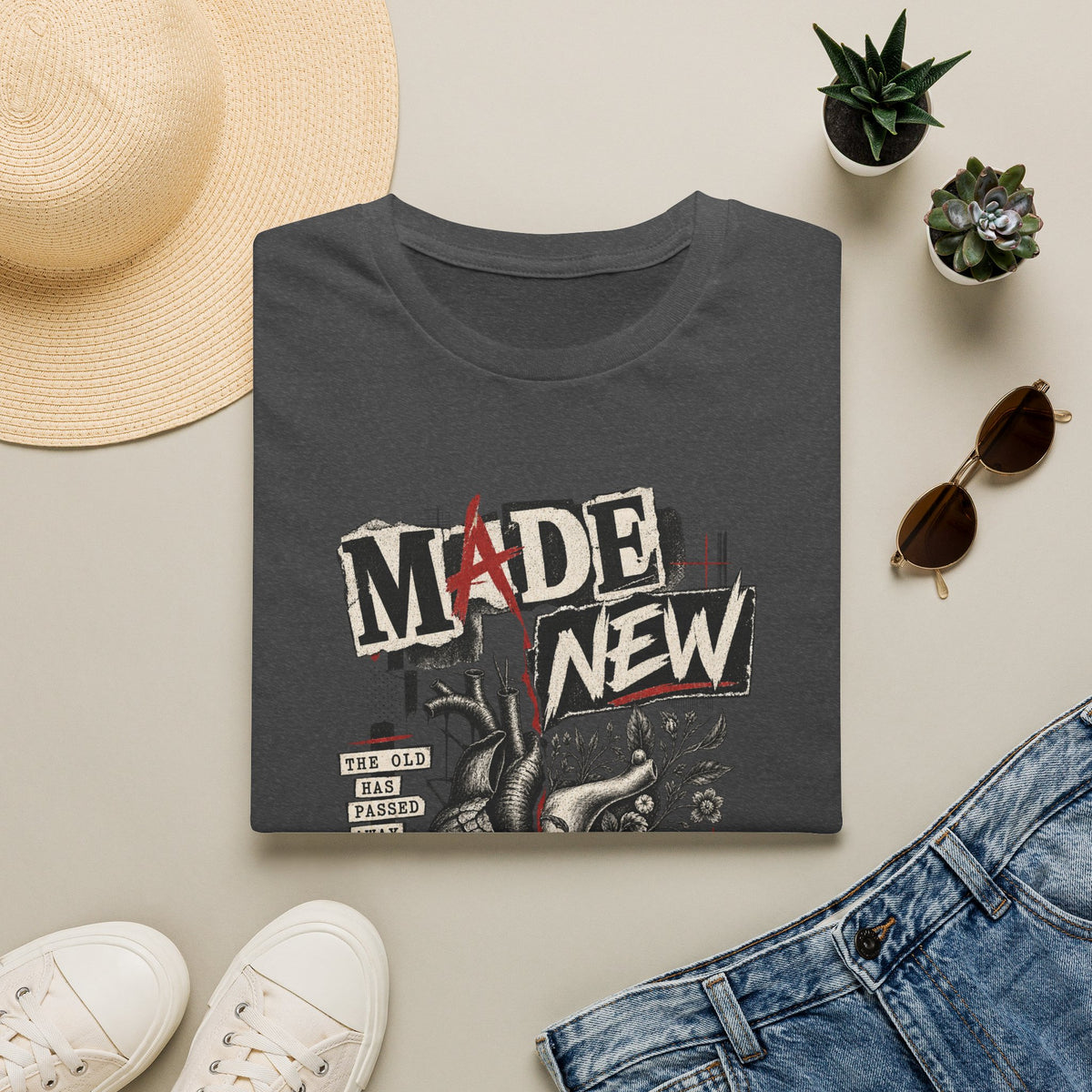 Made New T-Shirt — Inspirational Heart & Renewal Graphic Tee