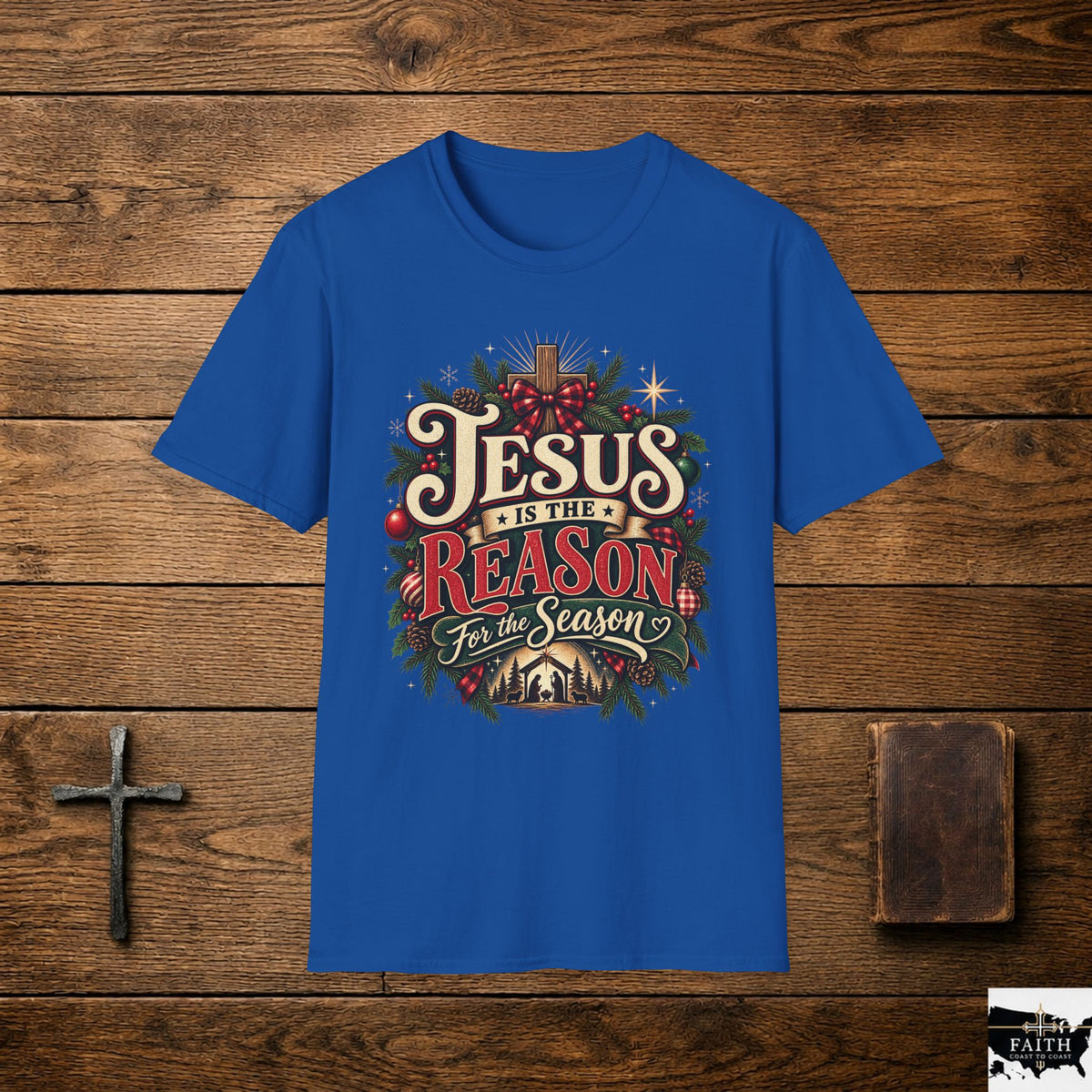 Jesus Is The Reason Christmas T-Shirt | Nativity Holiday Tee
