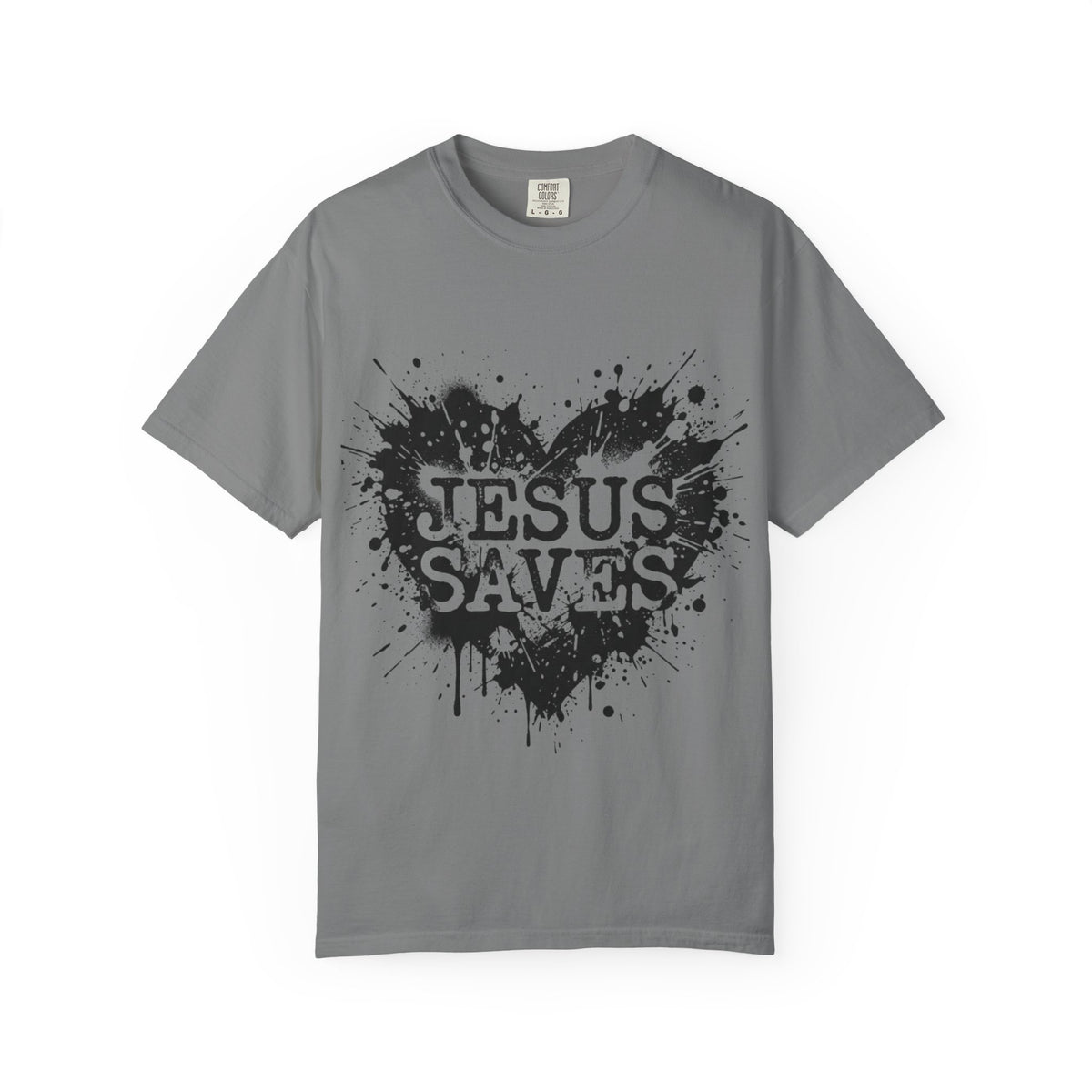 Jesus Saves Heart Tee — Christian Faith Graphic T-Shirt