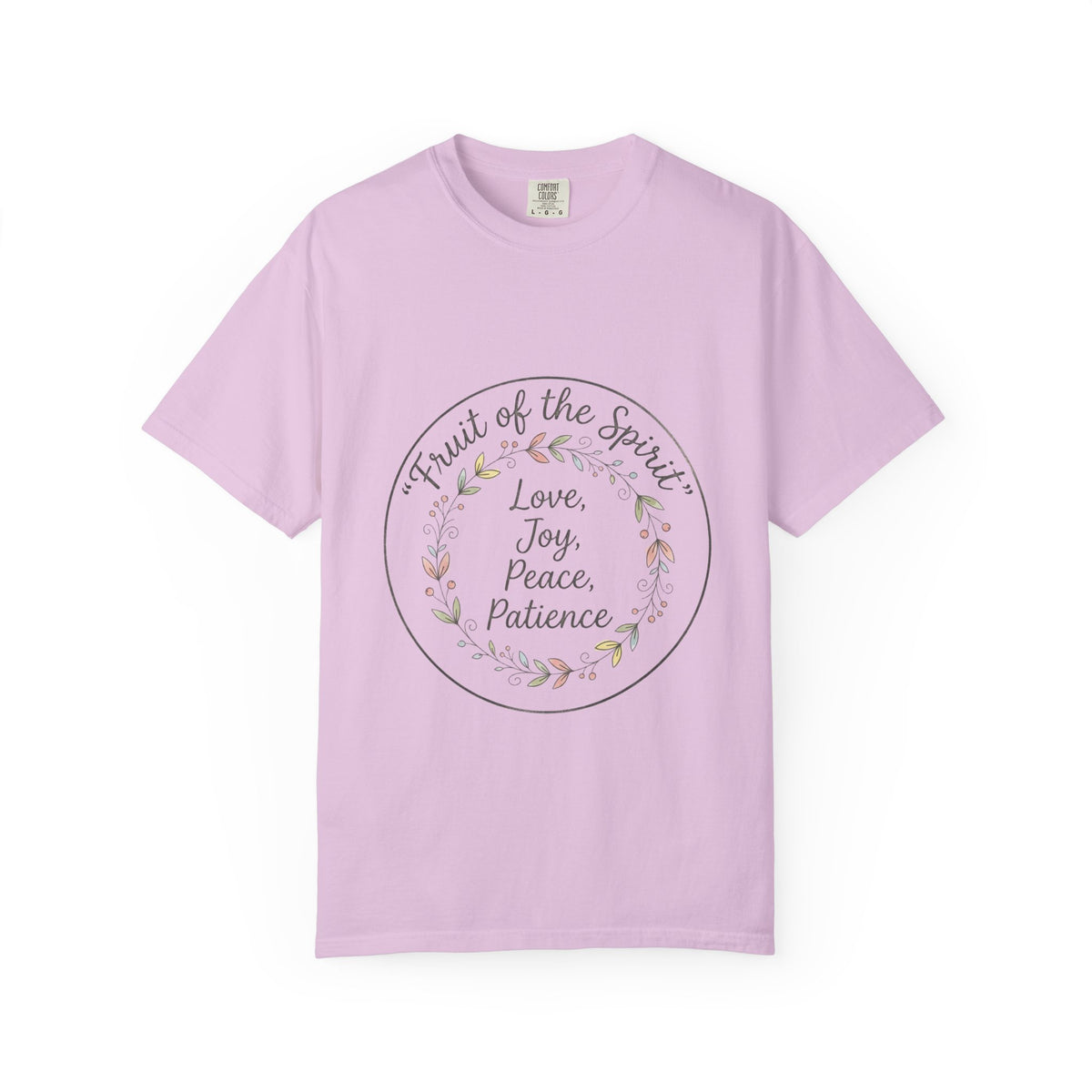 Fruit of the Spirit wreath T-Shirt | Love Joy Peace Patience design