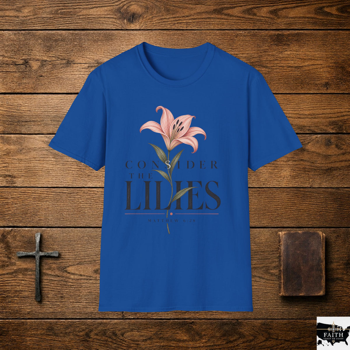 Pink Lily Illustration Consider The Lilies T-Shirt | Floral Tee