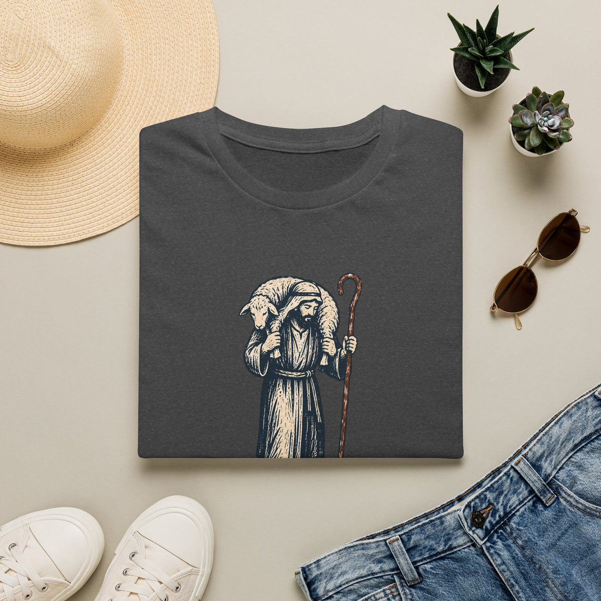 Good Shepherd T-Shirt — Christian Faith Graphic Tee (The Good Shepherd, John 10:11)