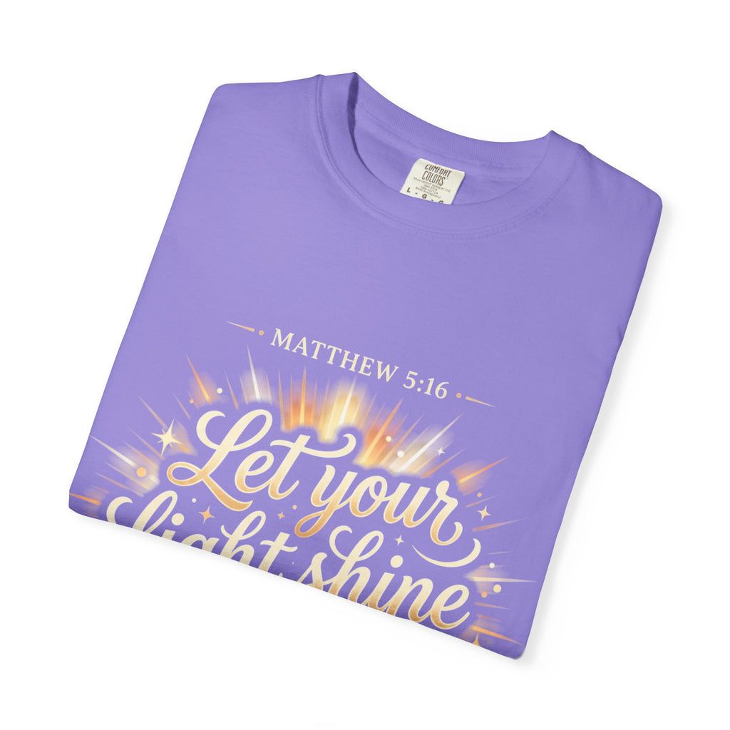 Let Your Light Shine T-Shirt — Matthew 5:16 Christian Graphic Tee
