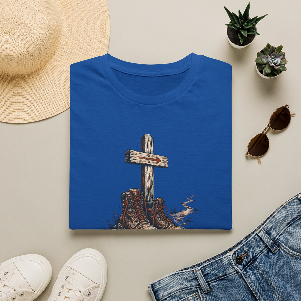 Faith Cross T-Shirt — “Walk By Faith, Not By Sight” Christian Tee