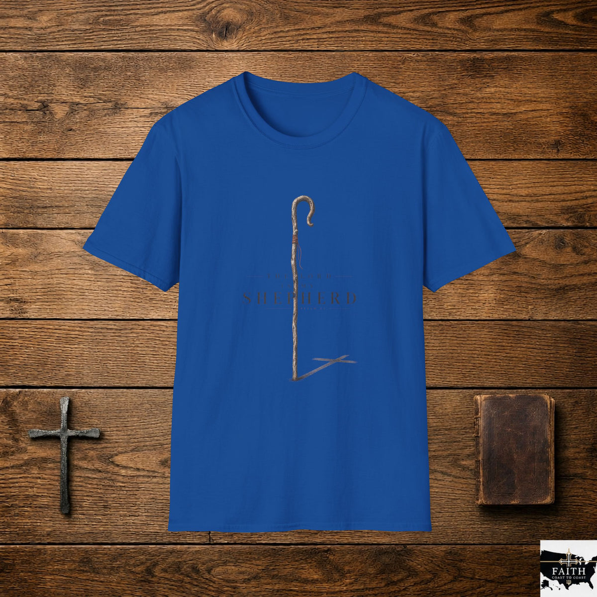 Minimalist Shepherd's Crook T-Shirt | Faith Christian Scripture Tee