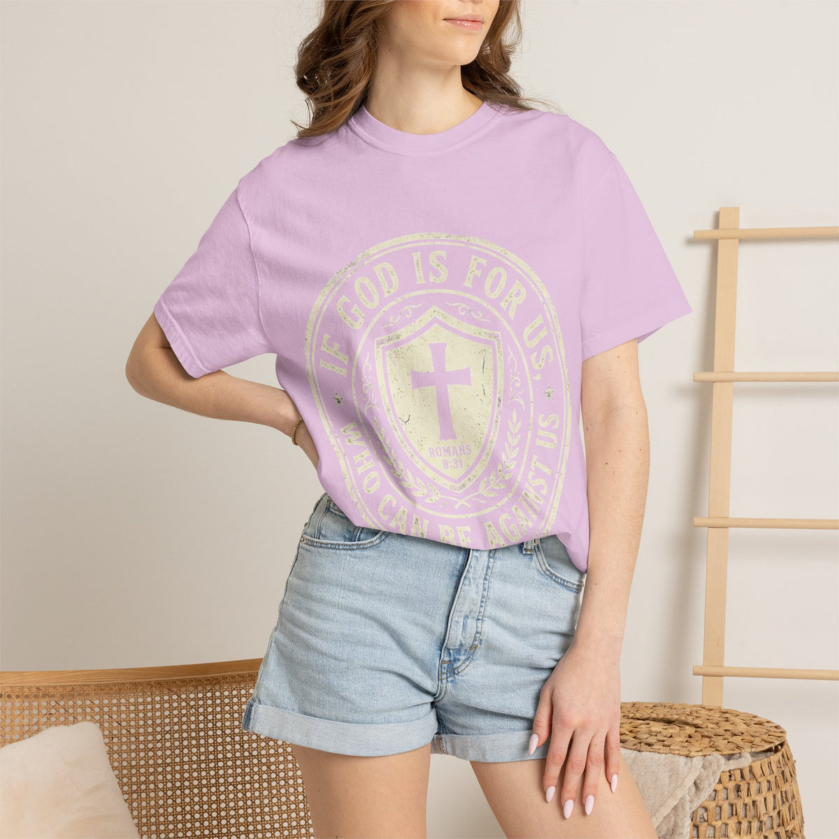 If God Is For Us T-Shirt — Christian Shield Faith Tee