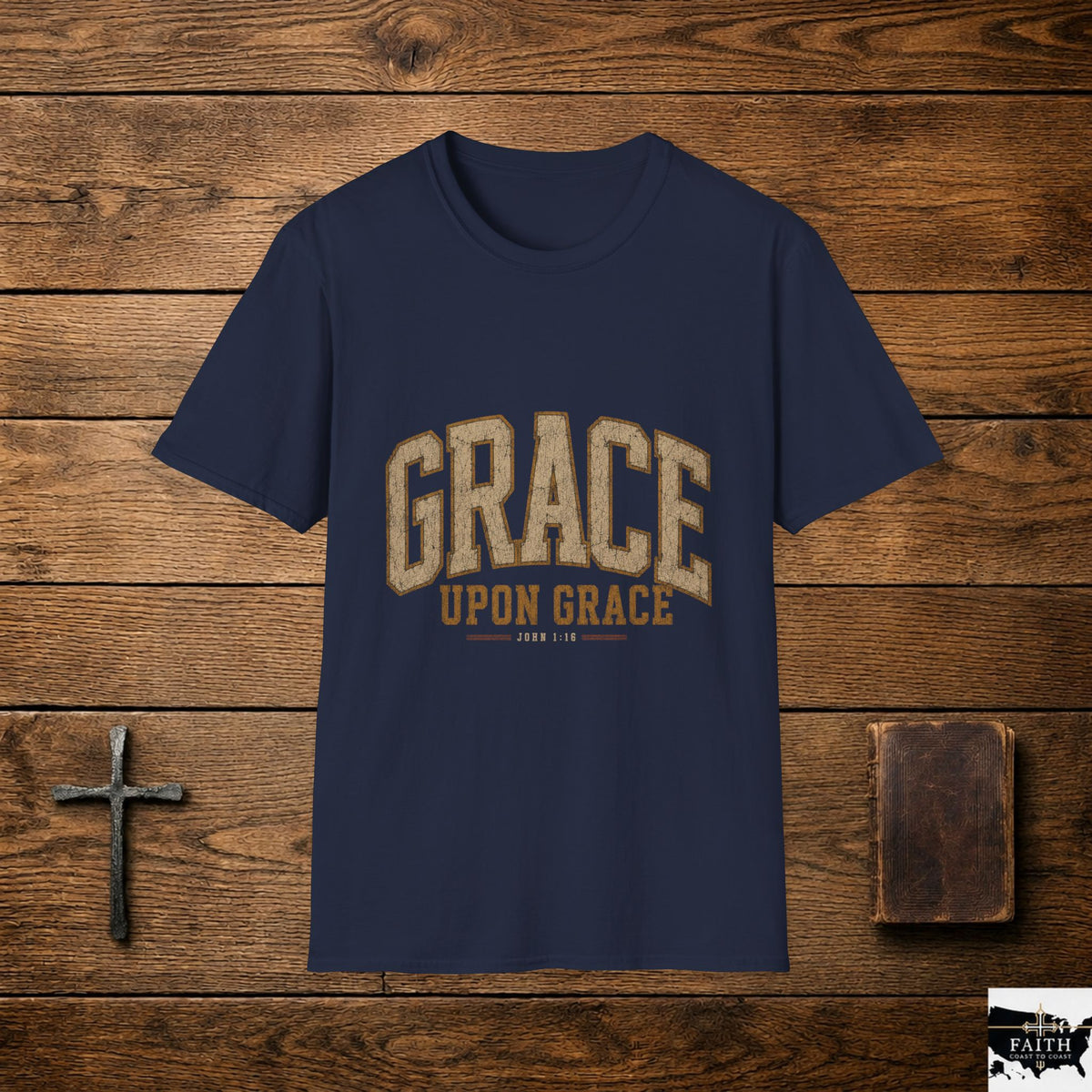 Grace upon Grace T-Shirt | Vintage Lettering Spiritual Tee