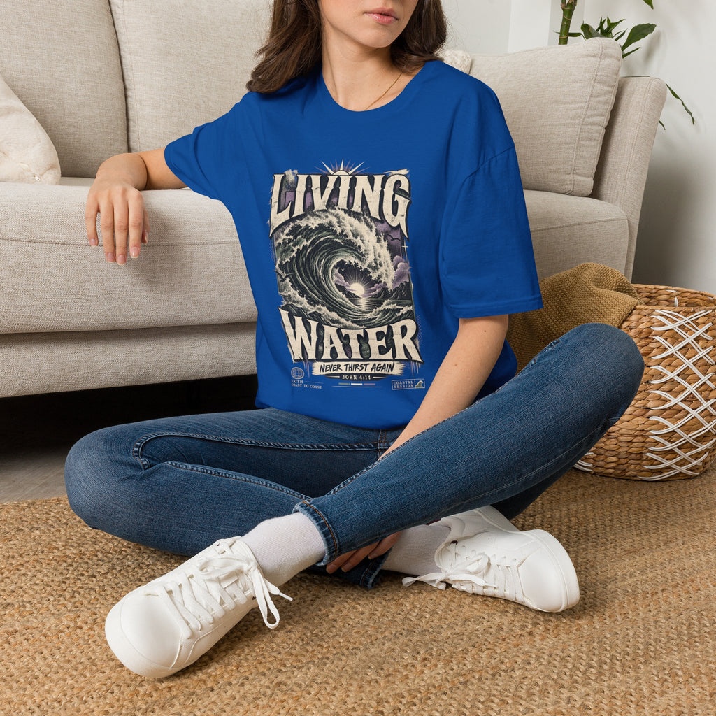 Living Water T-Shirt — Vintage Wave Graphic Tee