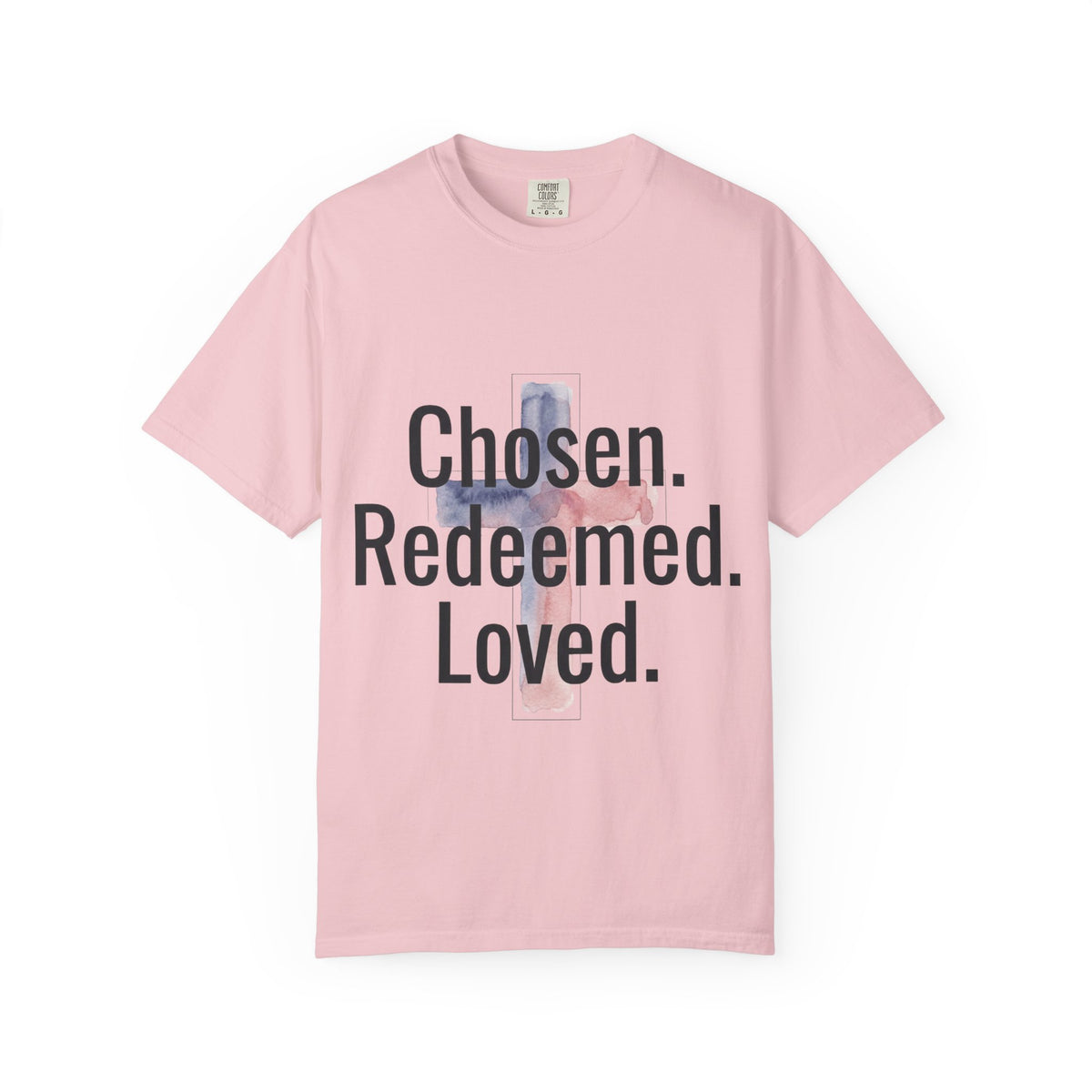 Chosen Redeemed Loved cross Christian shirt | T-Shirt