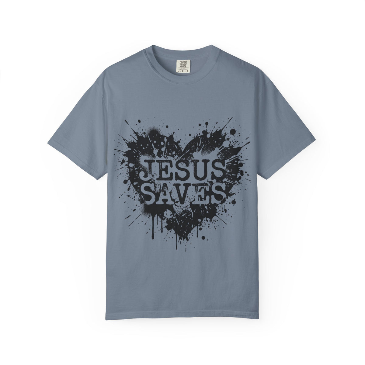 Jesus Saves Heart Tee — Christian Faith Graphic T-Shirt