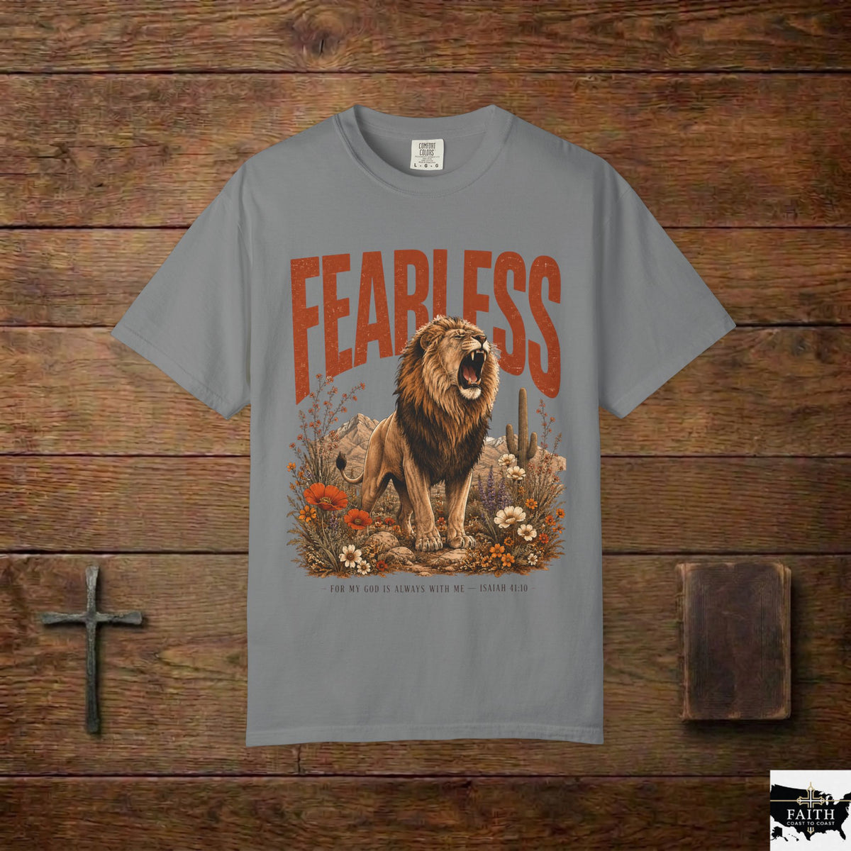 Fearless Lion T-Shirt — Inspirational Graphic Tee