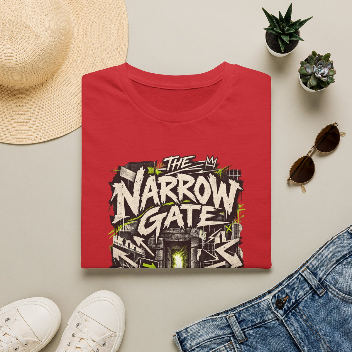 Narrow Gate Graphic T-Shirt — 'The Narrow Gate, Few Find It' Streetwear Tee