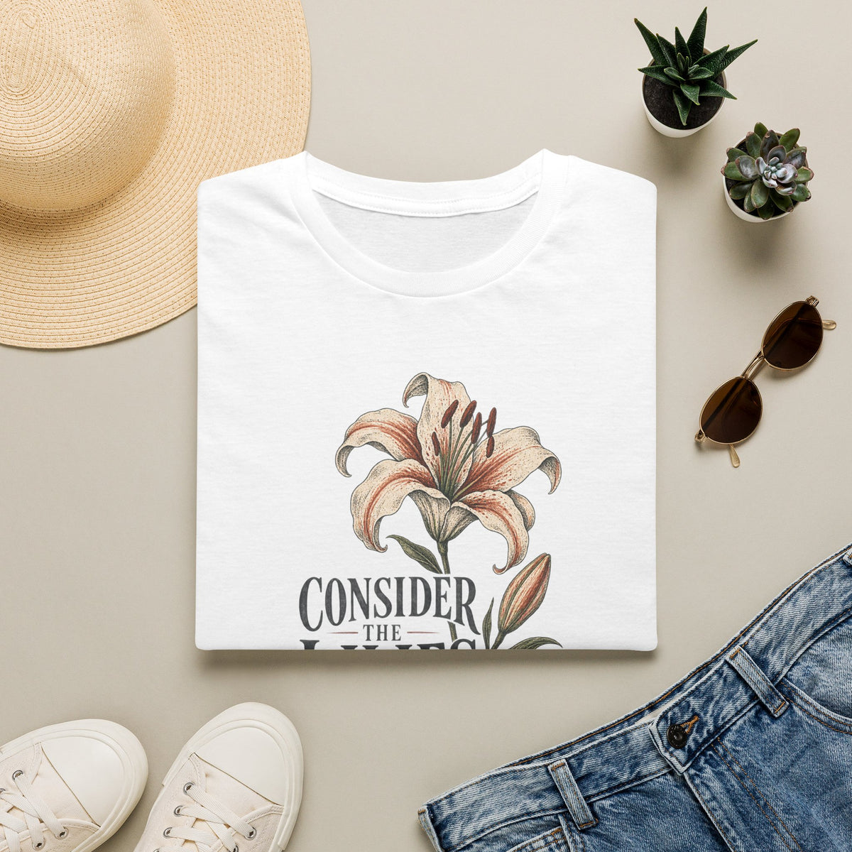 Consider the Lilies Floral T-Shirt — Vintage Botanical Graphic Tee