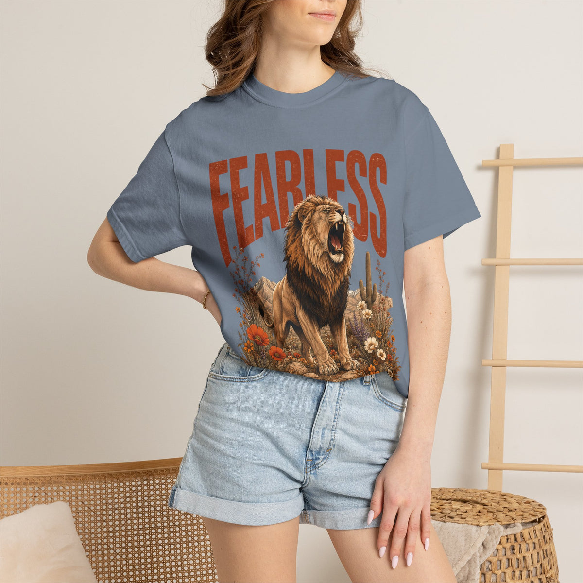 Fearless Lion T-Shirt — Inspirational Graphic Tee