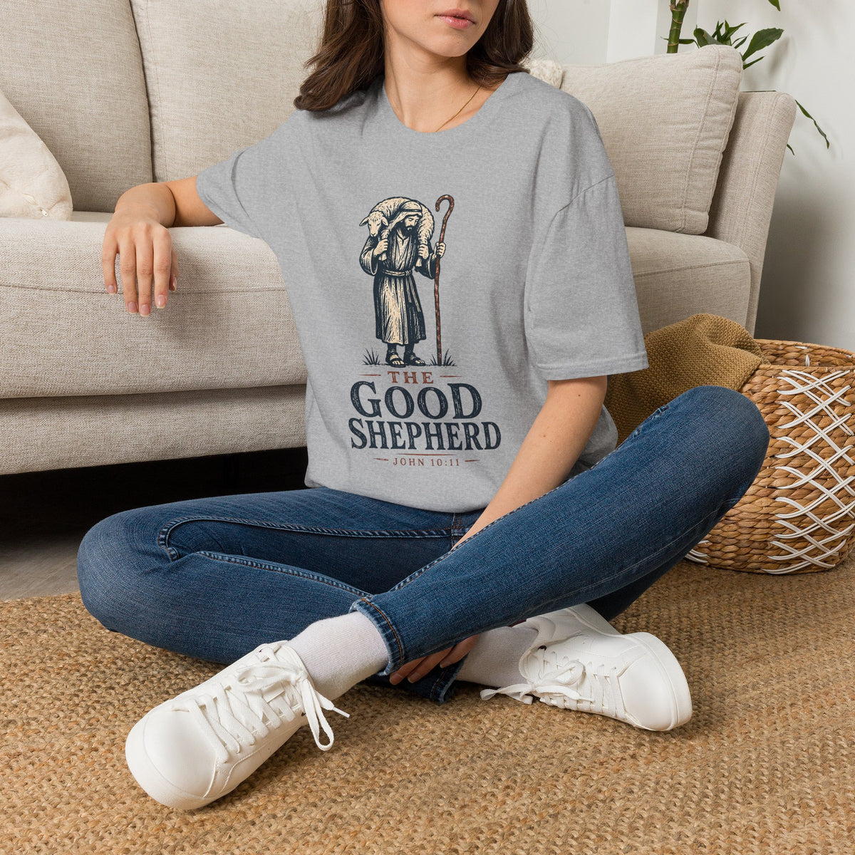 Good Shepherd T-Shirt — Christian Faith Graphic Tee (The Good Shepherd, John 10:11)
