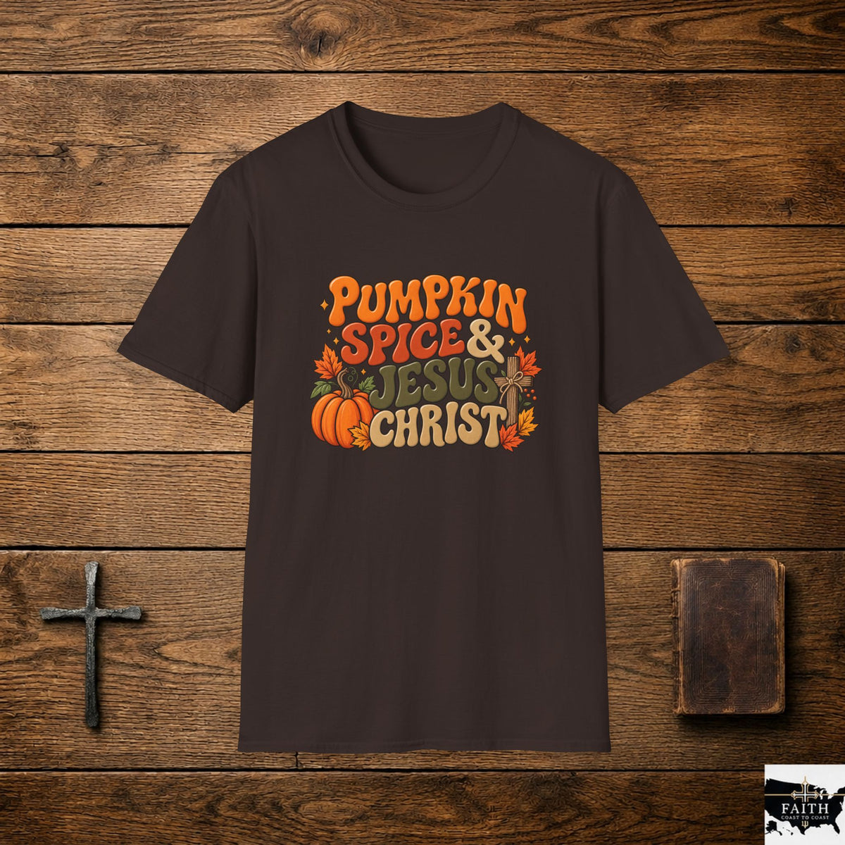 Pumpkin Spice & Jesus T‑Shirt — Fall Faith Graphic Tee
