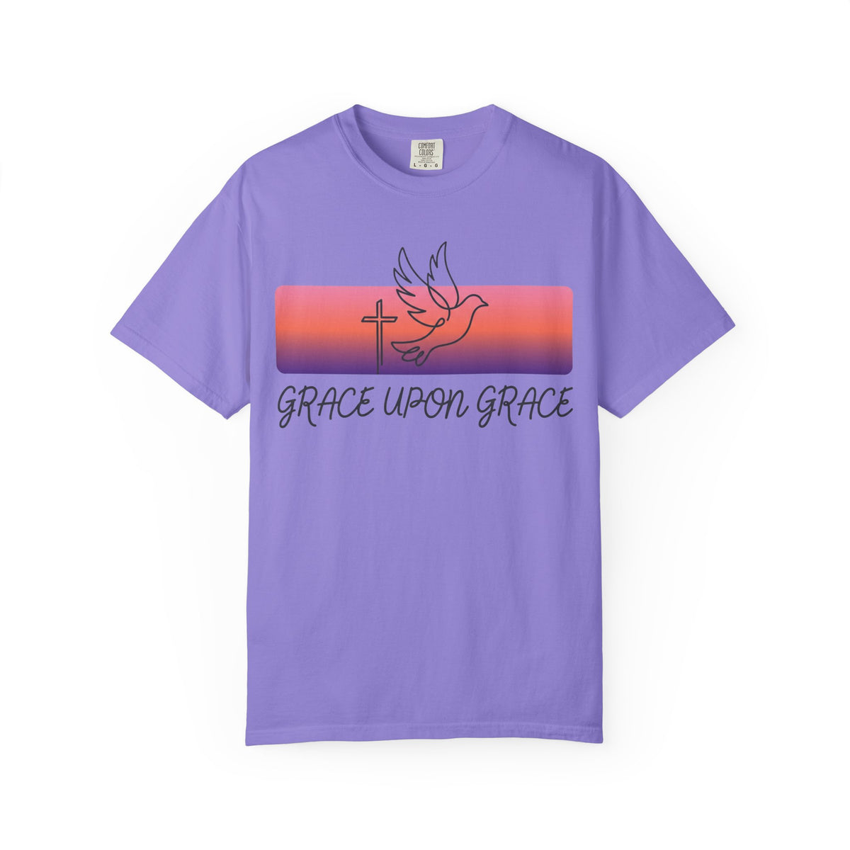 Grace Upon Grace dove and cross T-Shirt | Christian faith design