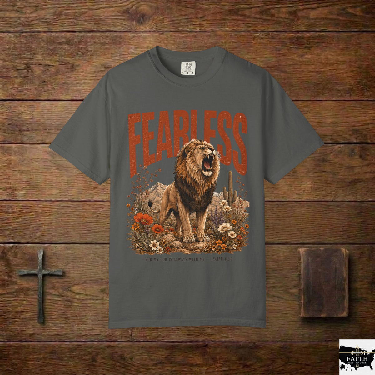 Fearless Lion T-Shirt — Inspirational Graphic Tee