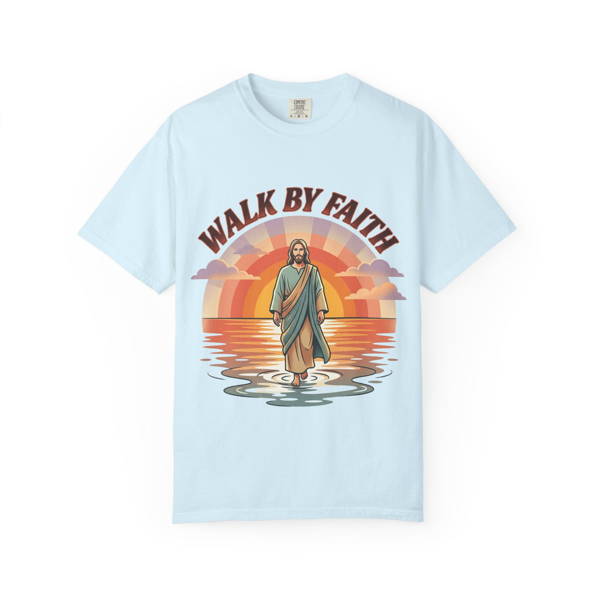 Walk By Faith Jesus Walking on Water T-shirt | Christian Faith Tee
