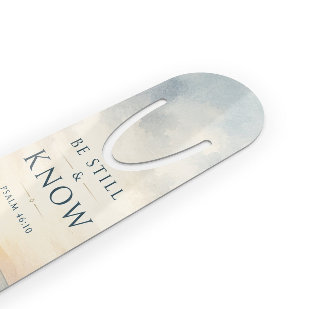 Be Still & Know Psalm 46:10 Bookmark | Beach Sunrise Scripture Metal Bookmark