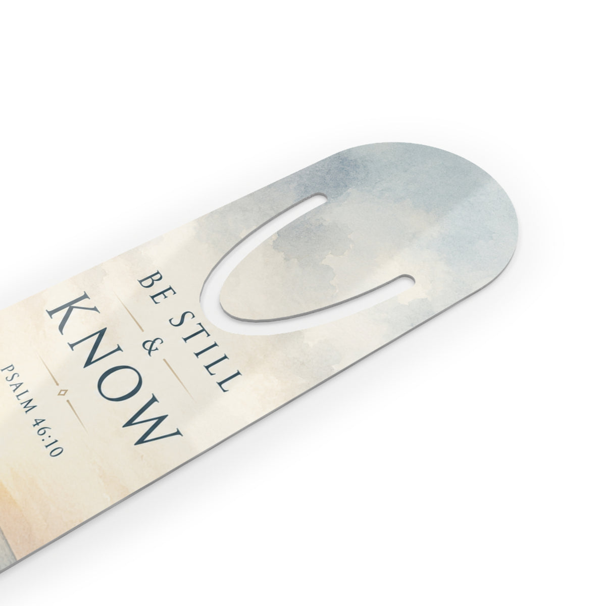 Be Still & Know Psalm 46:10 Bookmark | Beach Sunrise Scripture Metal Bookmark