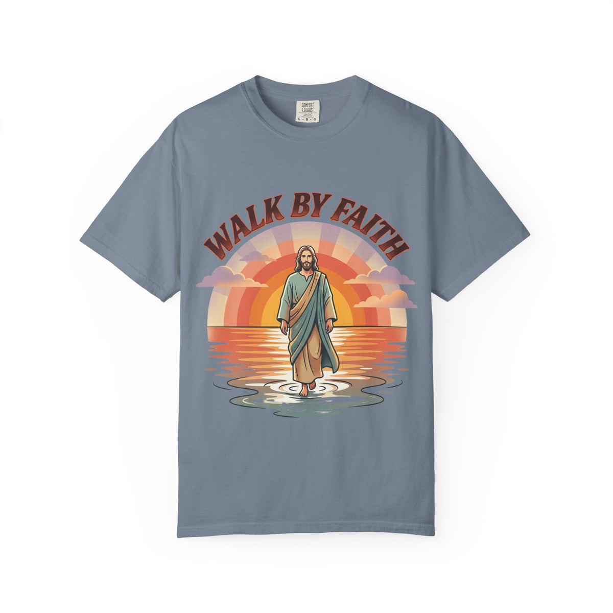 Walk By Faith Jesus Walking on Water T-shirt | Christian Faith Tee