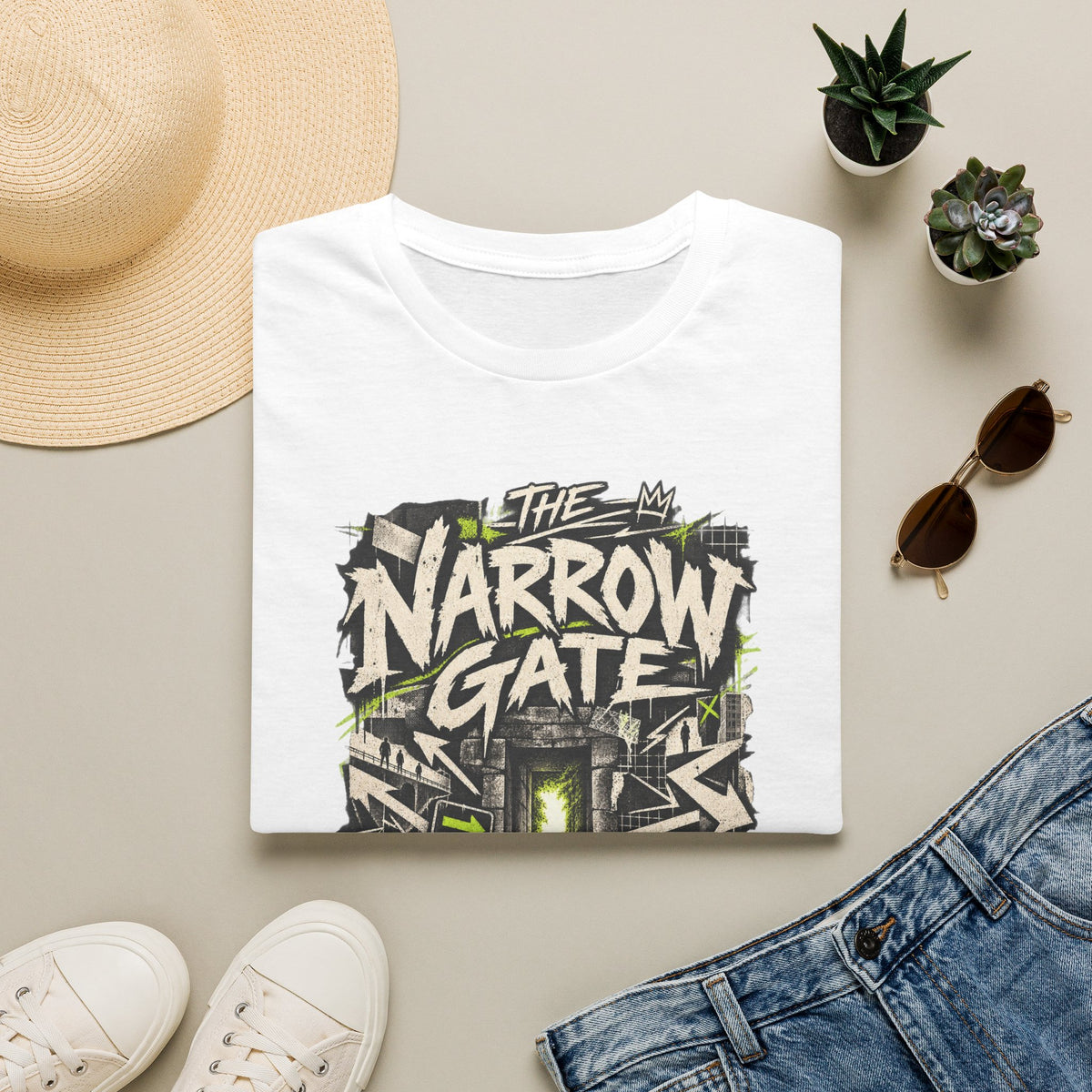 Narrow Gate Graphic T-Shirt — 'The Narrow Gate, Few Find It' Streetwear Tee