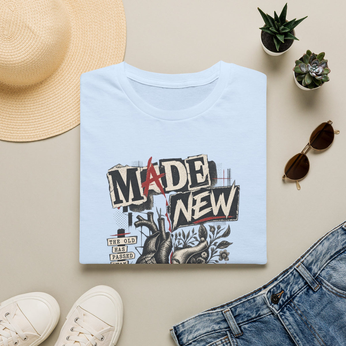Made New T-Shirt — Inspirational Heart & Renewal Graphic Tee