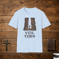 The Veil Is Torn T-Shirt | Crucifix Curtain Resurrection Christian