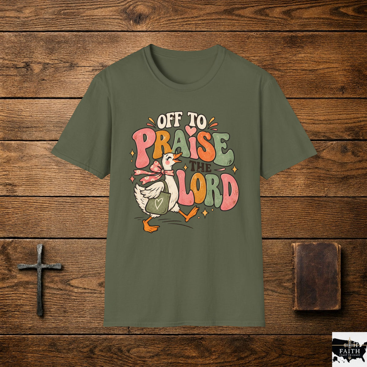Praise the Lord T-Shirt — "Off to Praise the Lord" Christian Graphic Tee