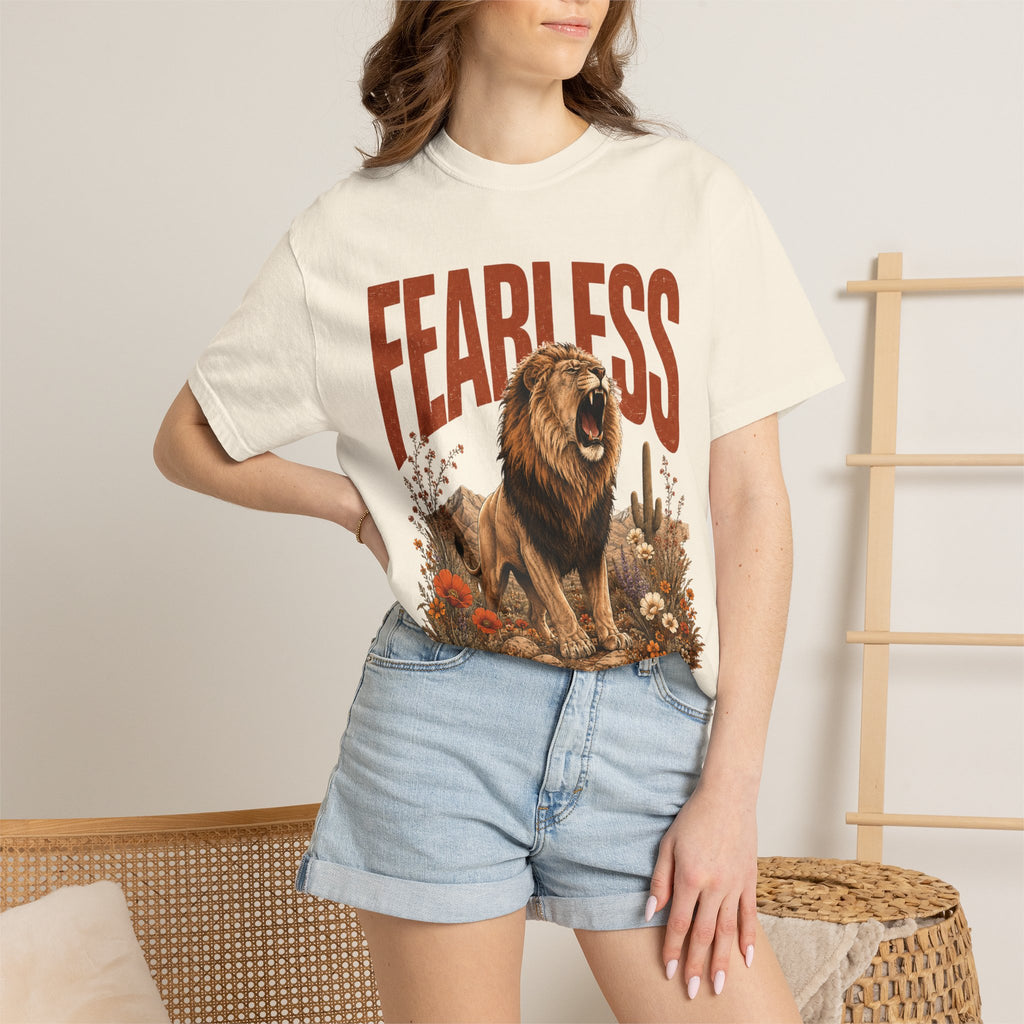 Fearless Lion T-Shirt — Inspirational Graphic Tee